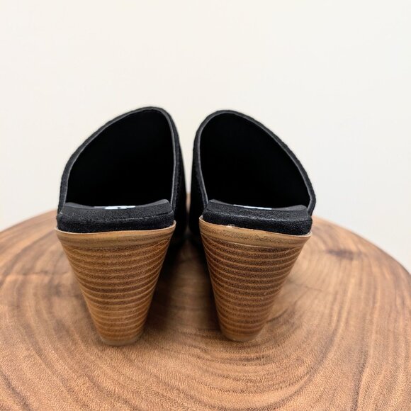 Corkys Women's Black Suede Sizzle Mules Size 7 - Picture 4 of 5